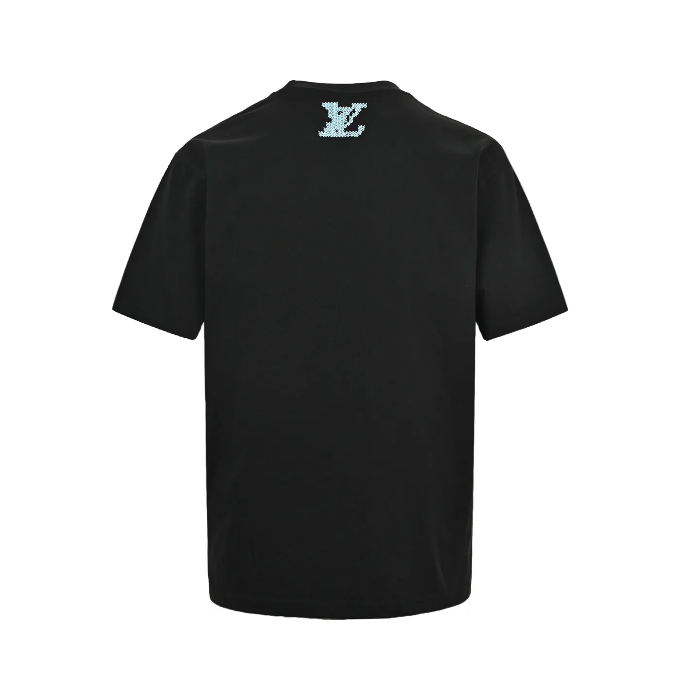 Louis Vuitton/Louis Vuitton Blue embroidered letter short sleeves